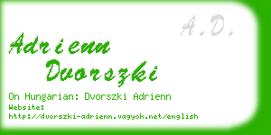 adrienn dvorszki business card